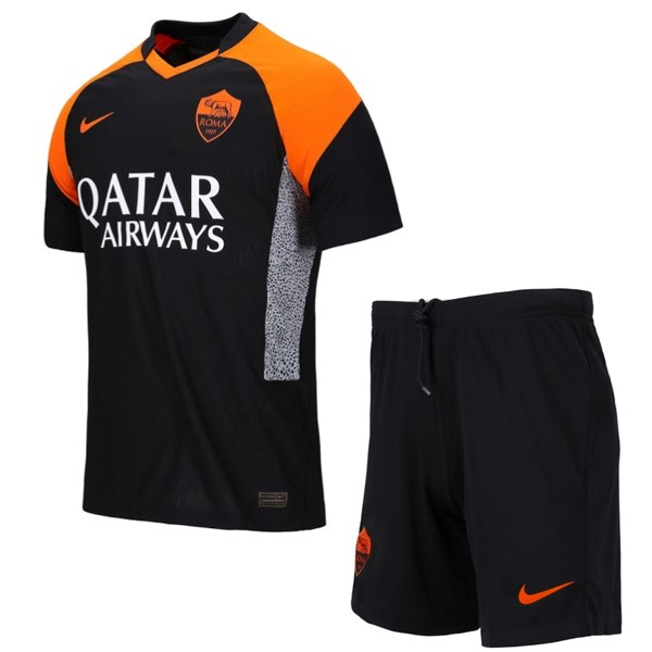 Camiseta AS Roma 3ª Kit Niño 2020 2021 Negro